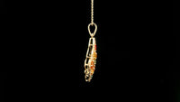1.66 Ct Round Multi Sapphire 14K Gold Pendant