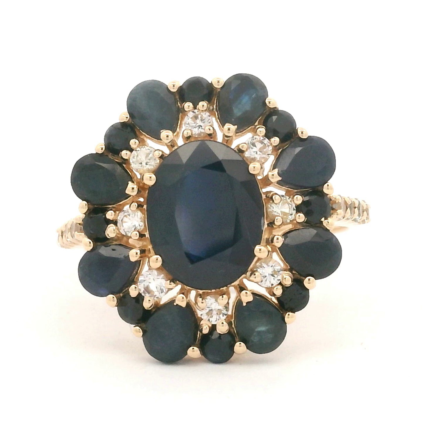 4.57 Ct Oval Sapphire 14K Gold Ring