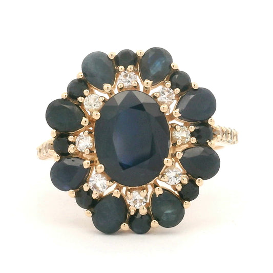 4.57 Ct Oval Sapphire 14K Gold Ring
