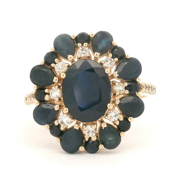 4.57 Ct Oval Sapphire 14K Gold Ring