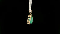 3.62 Ct Cushion Natural Emerald 14K Gold Pendant
