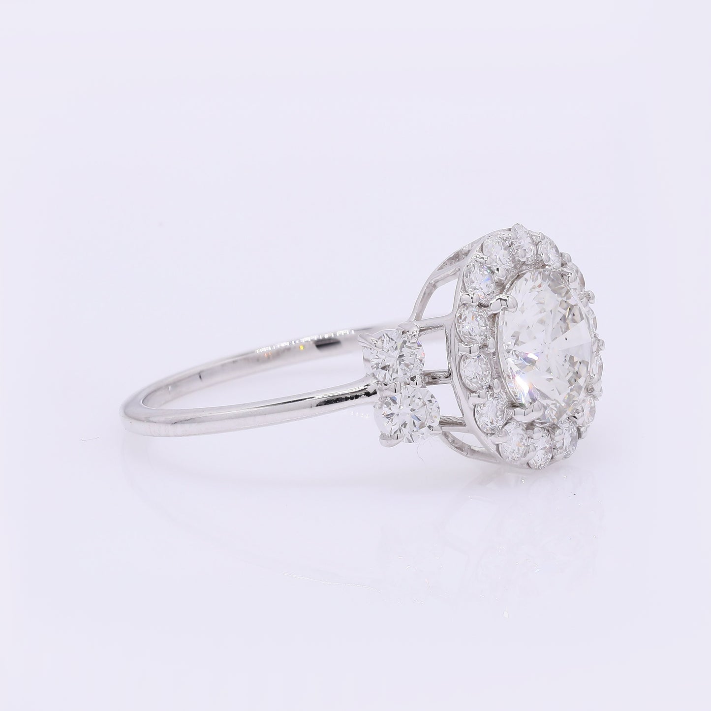 2.09 Carats Lab Grown Diamond 14K Gold Ring