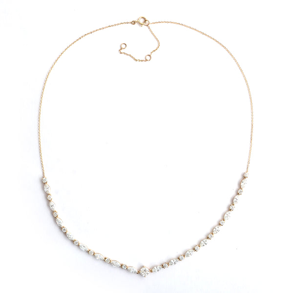 5.34 Carats Lab Grown Diamond 14K Gold Necklace