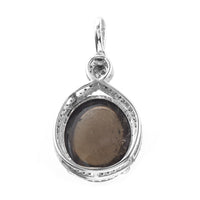 9.87 Ct Oval Cabochon Cut Natural Tourmaline 950 Platinum Pendant