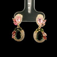 3.16 Ct Pear Tourmaline 14K Gold Earrings