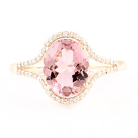 2.34 Ct Oval Mixed Cut Natural Tourmaline 14K Gold Ring
