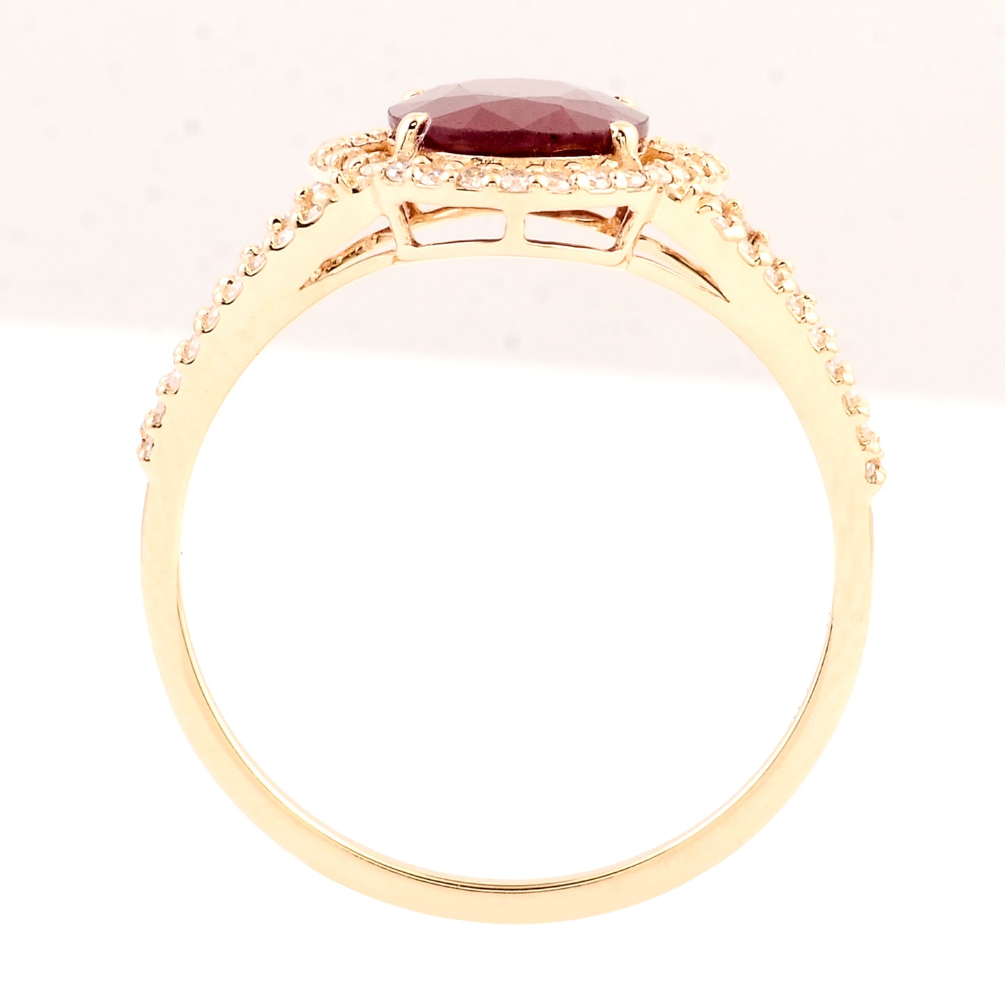 2.18 Ct Natural Codundum Ruby 14K Gold Ring