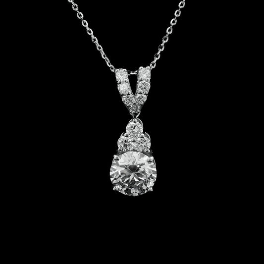 2.07 Carats Lab Grown Diamond 14K Gold Pendant