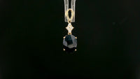 2.75 Ct Oval Mixed Cut Natural Corundum Sapphire 14K Gold Pendant