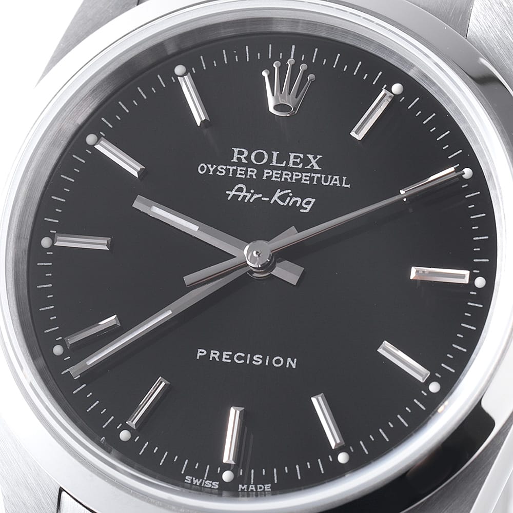 Pre-owned Rolex Air-King 14000M Black Bar Y-number Men's