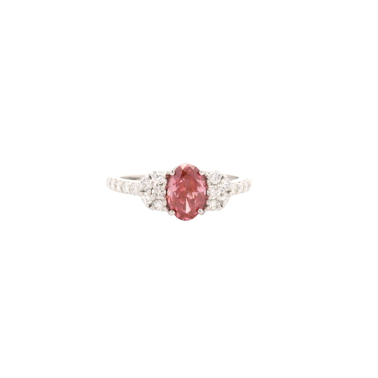 1.48 Carats Pink Lab Grown Diamond 14K Gold Ring