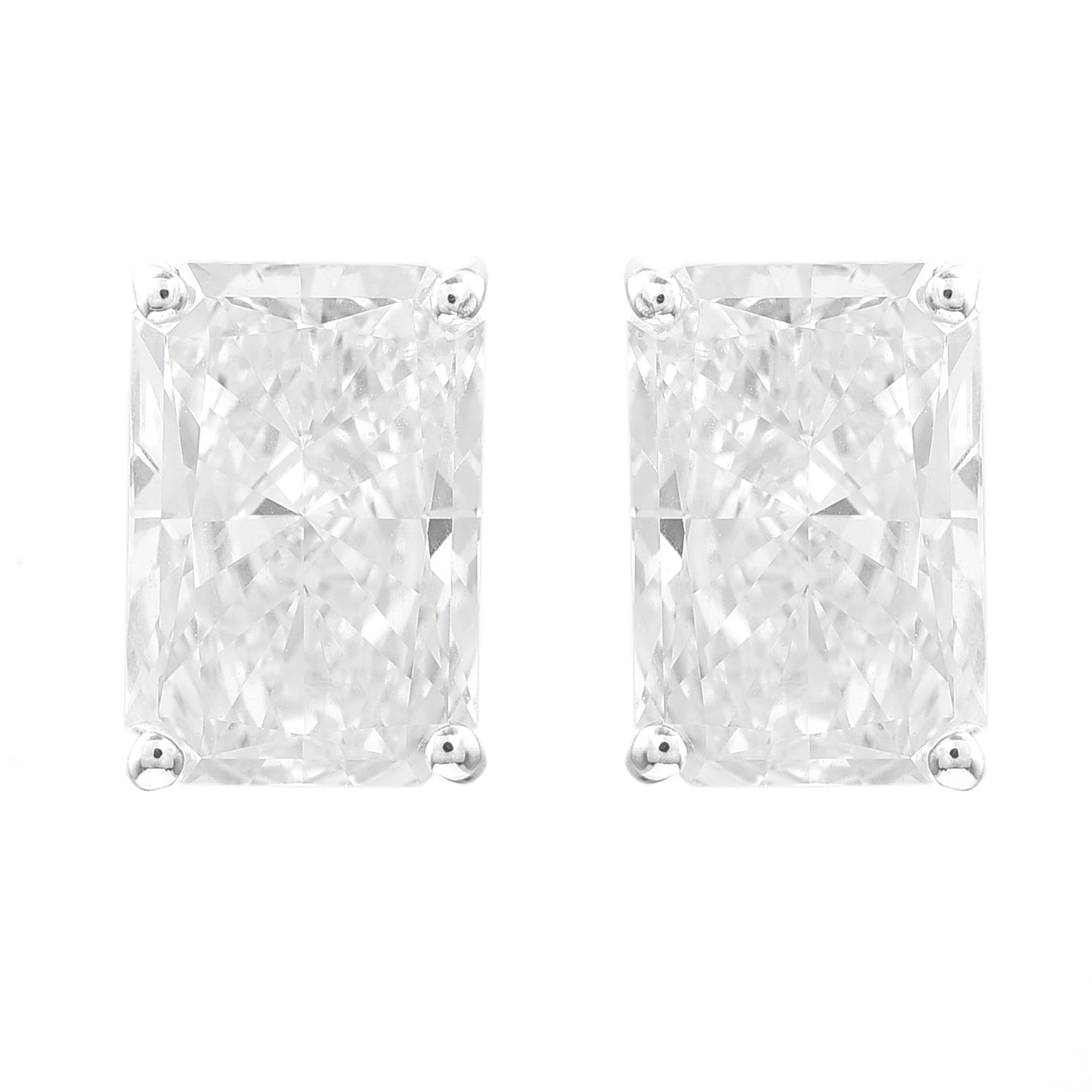4.03 Carats Lab Grown Diamond 14K Gold Earrings