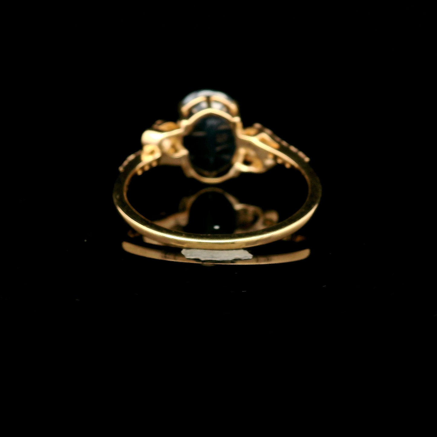 2.73 Ct Oval Mixed Cut Natural Corundum Sapphire 14K Gold Ring