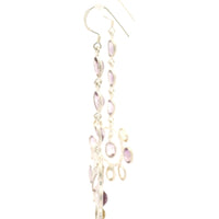 17.78 Ct Citrine, Amethyst 925 Sterling Silver Earrings