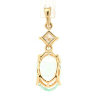 2.76 Ct Oval Emerald 14K Gold Pendant