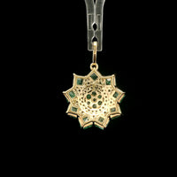1.56 Ct Square Emerald 14K Gold Pendant