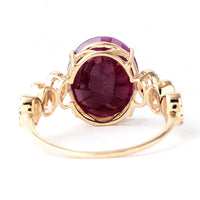 4.81 Ct Oval Mixed Cut Natural Corundum Ruby 14K Gold Ring
