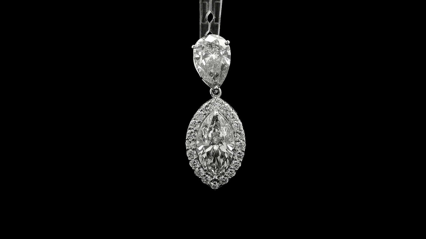 4.02 Carats Lab Grown Diamond 14K Gold Pendant