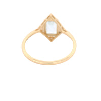 1.10 Ct Octagon Aquamarine 14K Gold Ring