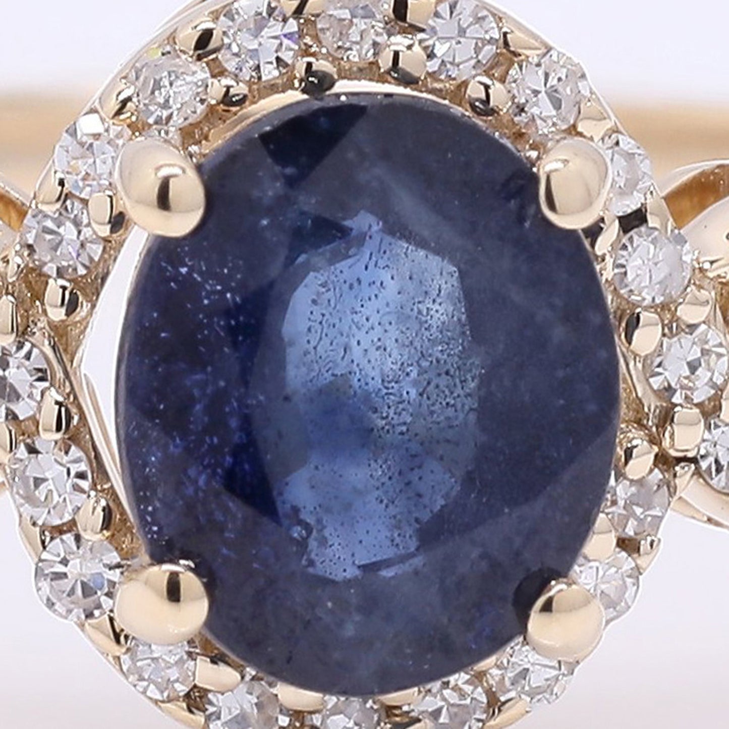 1.21 Ct Oval Mixed Cut Natural Sapphire 14K Gold Ring