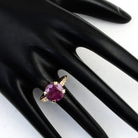 4.52 Ct Round Ruby 14K Gold Ring