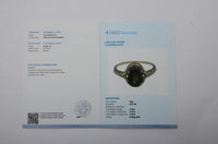 2.68 Ct Oval Mixed Cut Natural Green Sapphire 14K Gold Ring