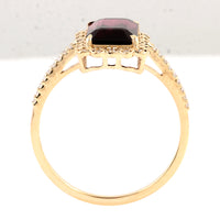 2.26 Ct Emerald Cut Natural Tourmaline 14K Gold Ring
