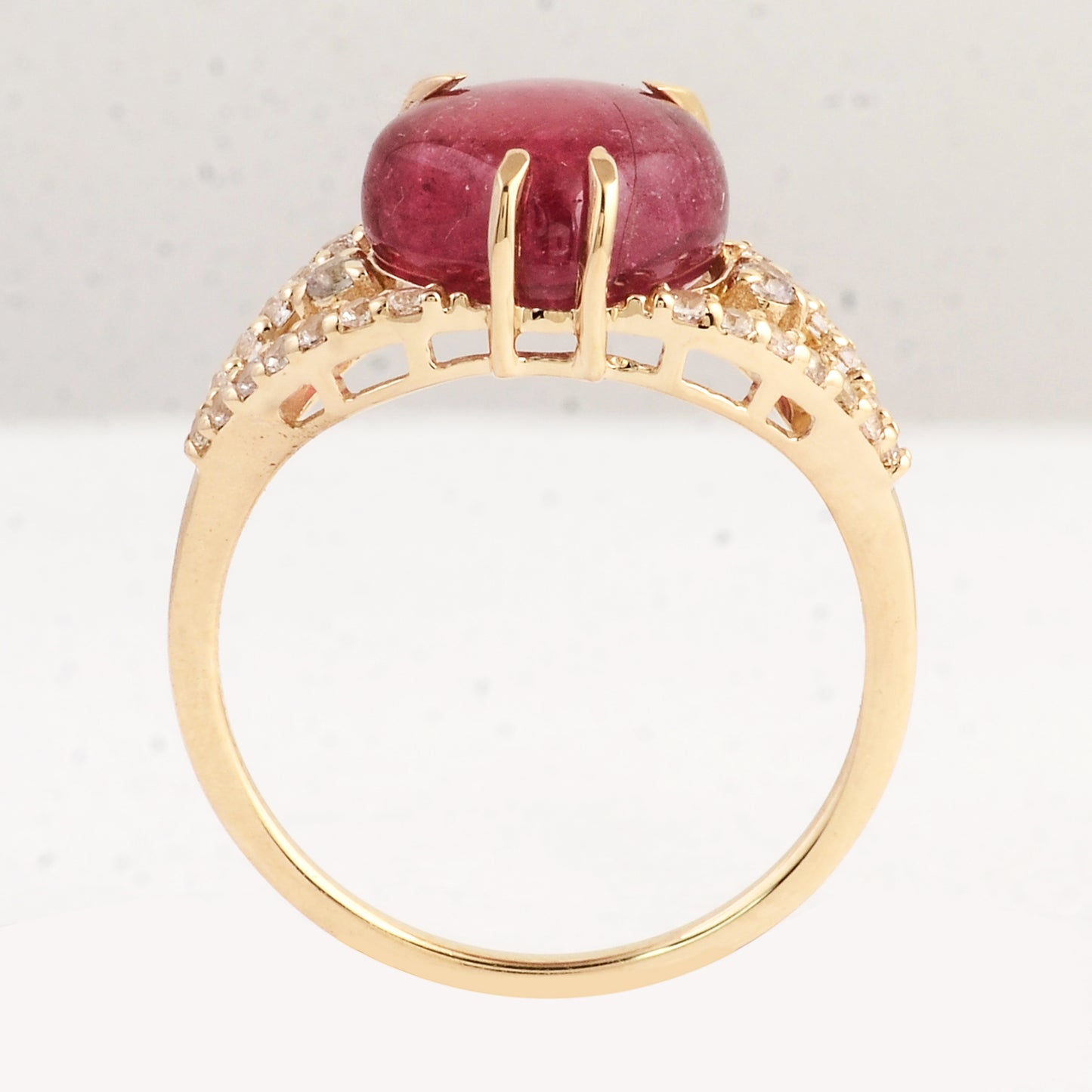 5.35 Ct Heart Tourmaline 14K Gold Ring