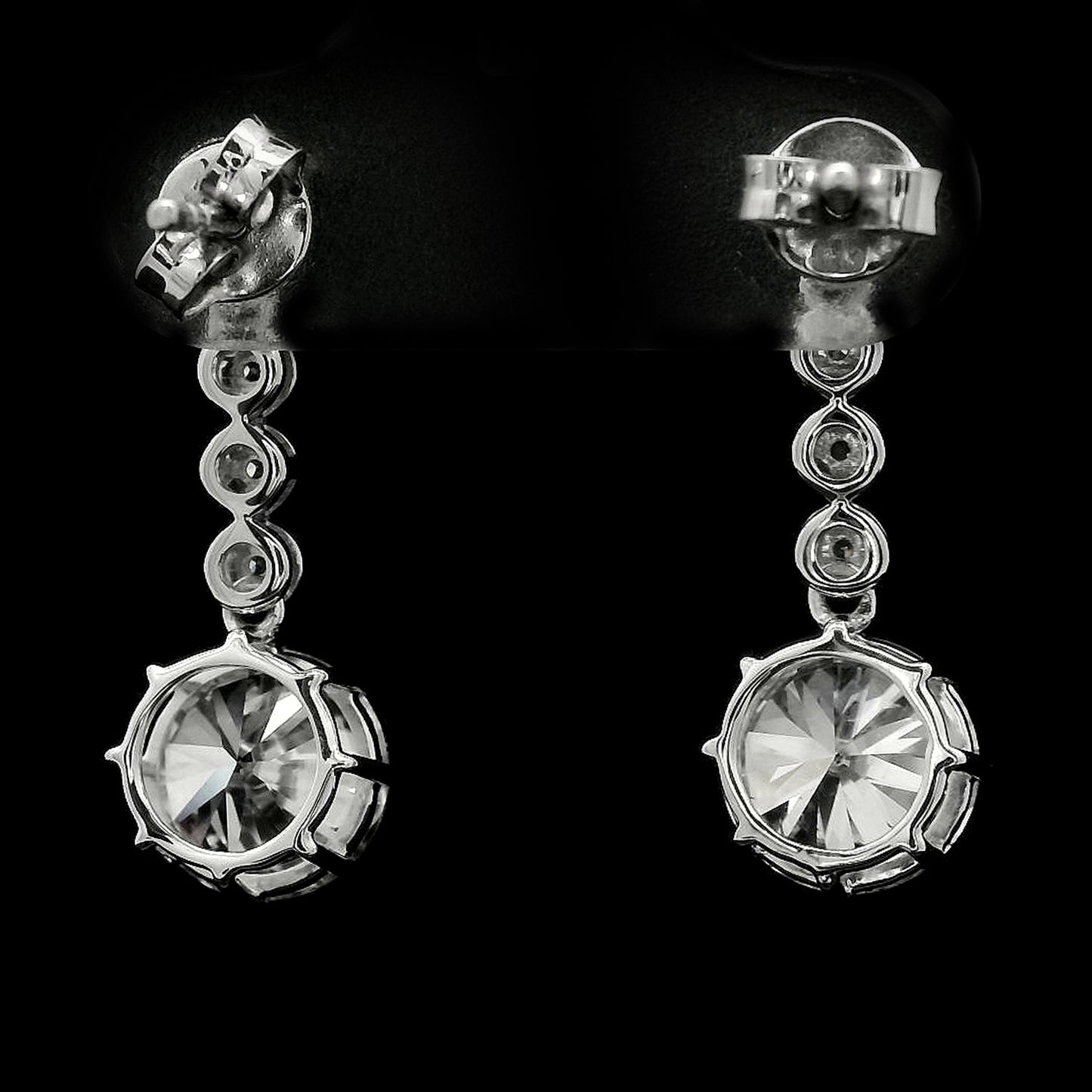 3.55 Carats Lab Grown Diamond 14K Gold Earrings