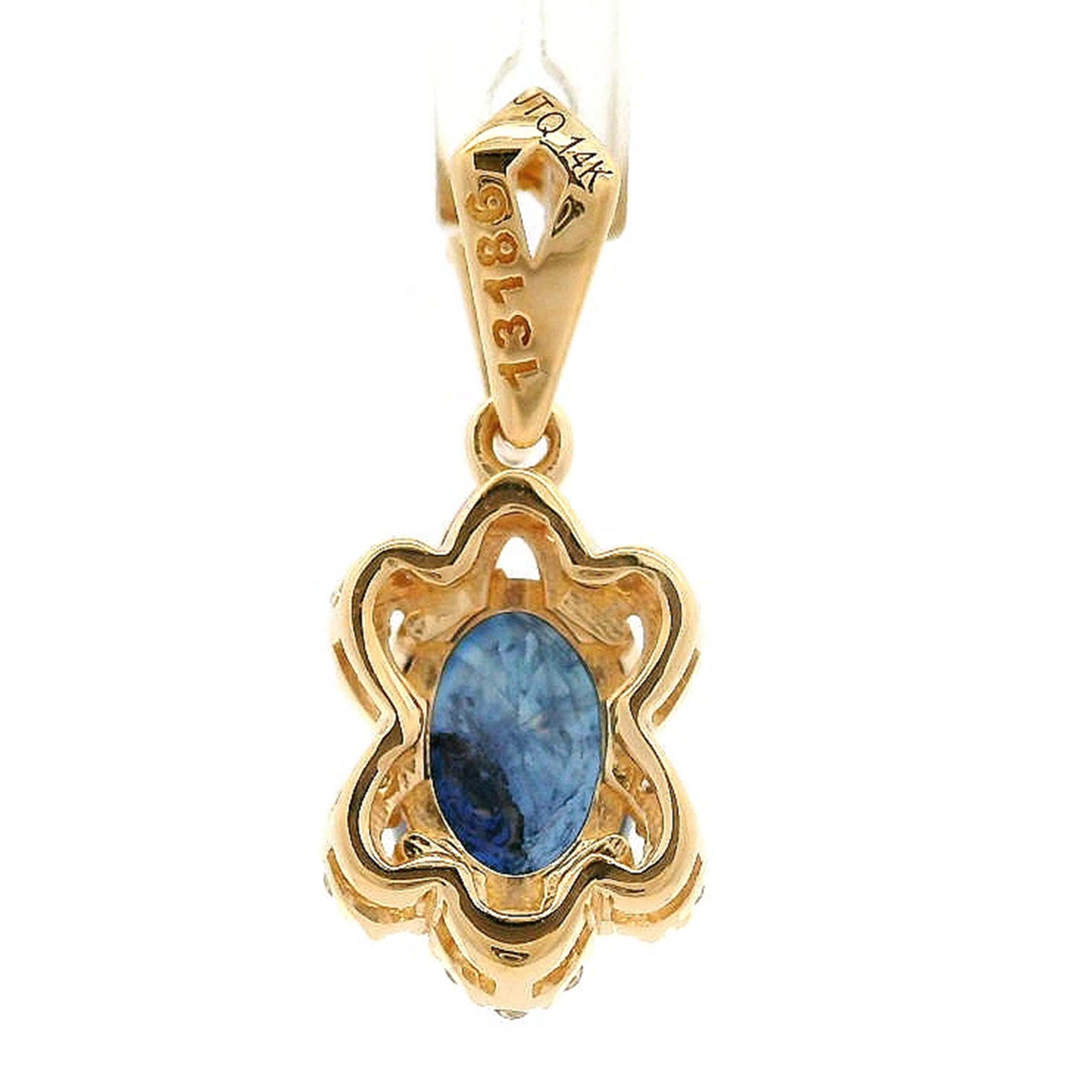1.49 Ct Oval Sapphire 14K Gold Pendant