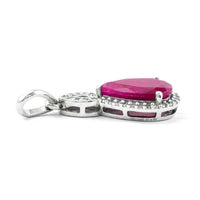 1.47 Ct Pear Mixed Cut Natural Ruby 950 Platinum Pendant