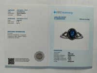 1.39 Ct Oval Mixed Cut Natural Sapphire 950 Platinum Ring