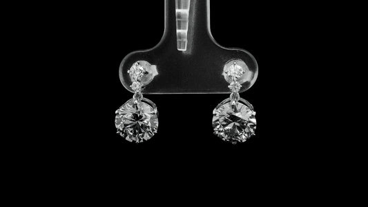 3.28 Carats Lab Grown Diamond 14K Gold Earrings