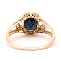 2.66 Ct Oval Natural Sapphire 14K Gold Ring