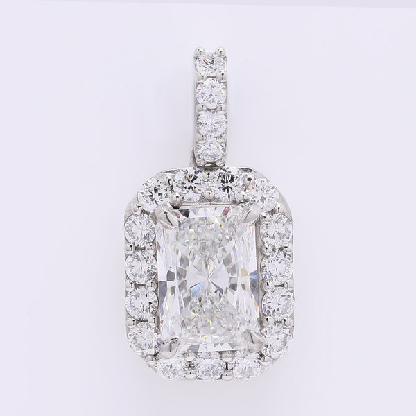 2.59 Carats Lab Grown Diamond 950 Platinum Pendant
