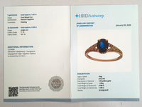 1.73 Ct Oval Mixed Cut Natural Sapphire 14K Gold Ring