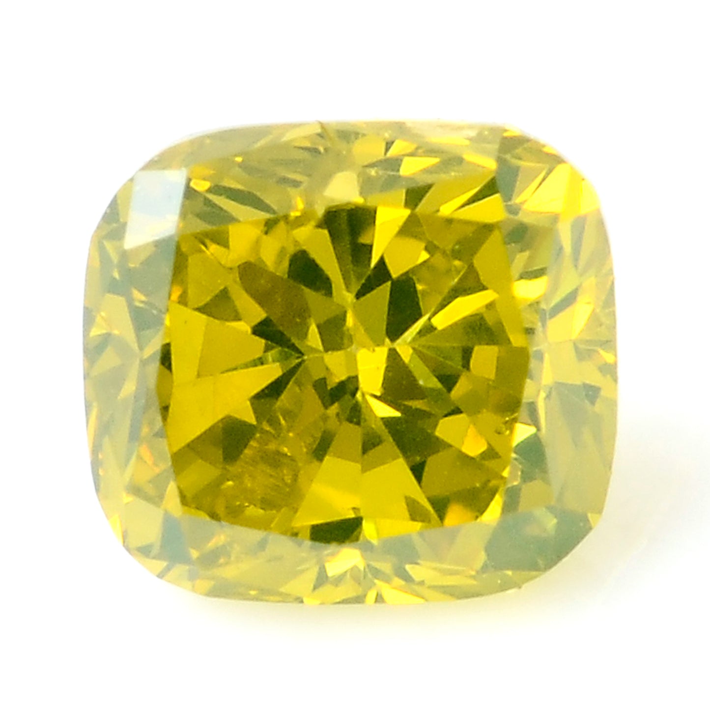 0.32 Carat Yellow Diamond Cushion Loose Gemstone
