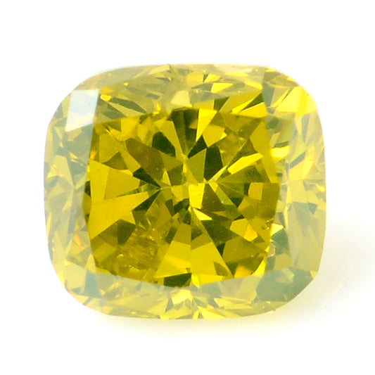 0.32 Carat Yellow Diamond Cushion Loose Gemstone