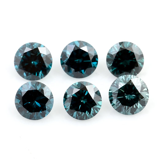 0.54 Blue Diamond Round Loose Gemstone