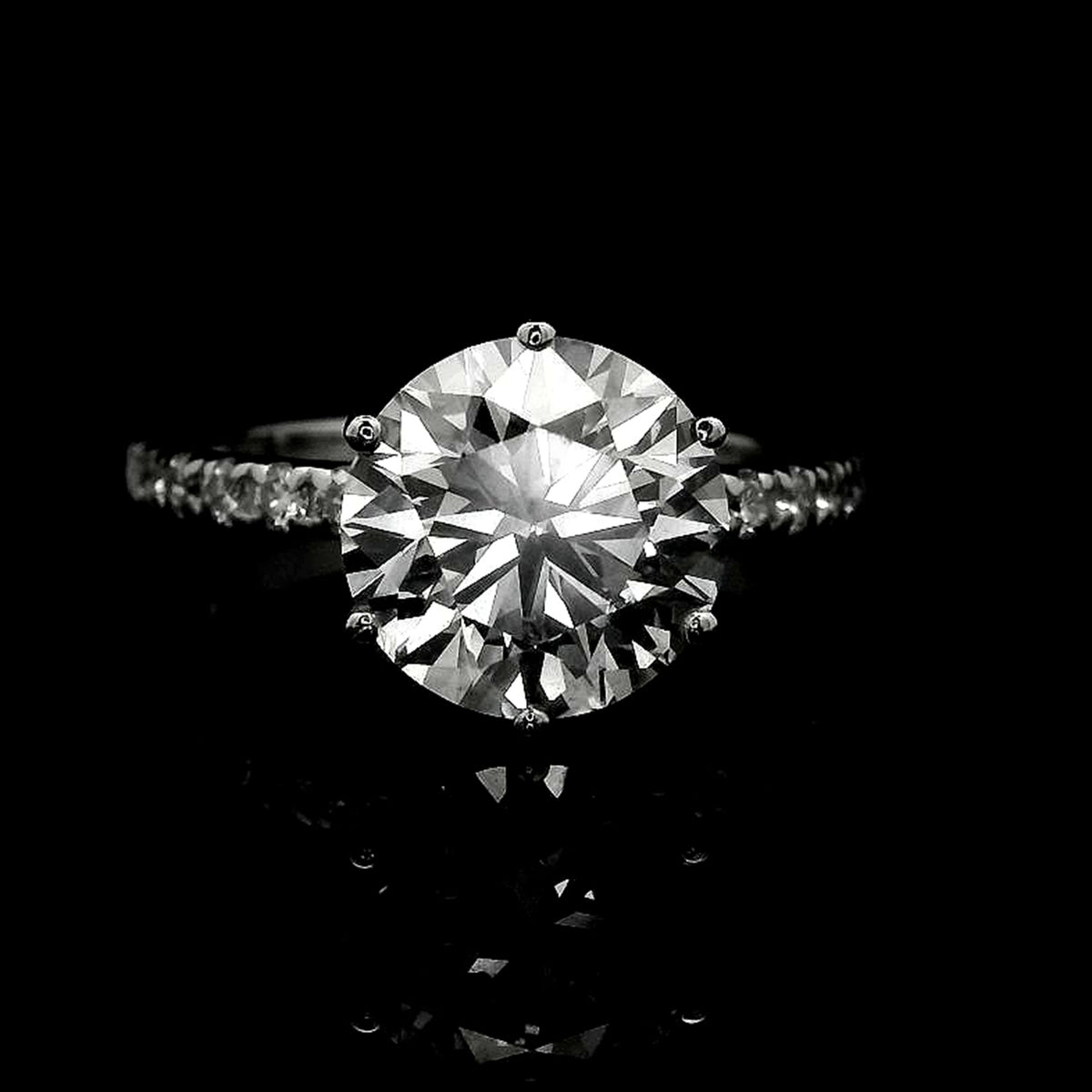 3.25 Carats Lab Grown Diamond 14K Gold Ring