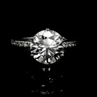 3.25 Carats Lab Grown Diamond 14K Gold Ring