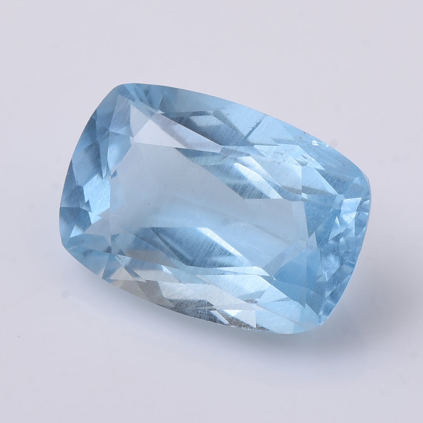 3.48 Natural Beryl Aquamarine Rectangular Cushion Mixed Cut Gemstone