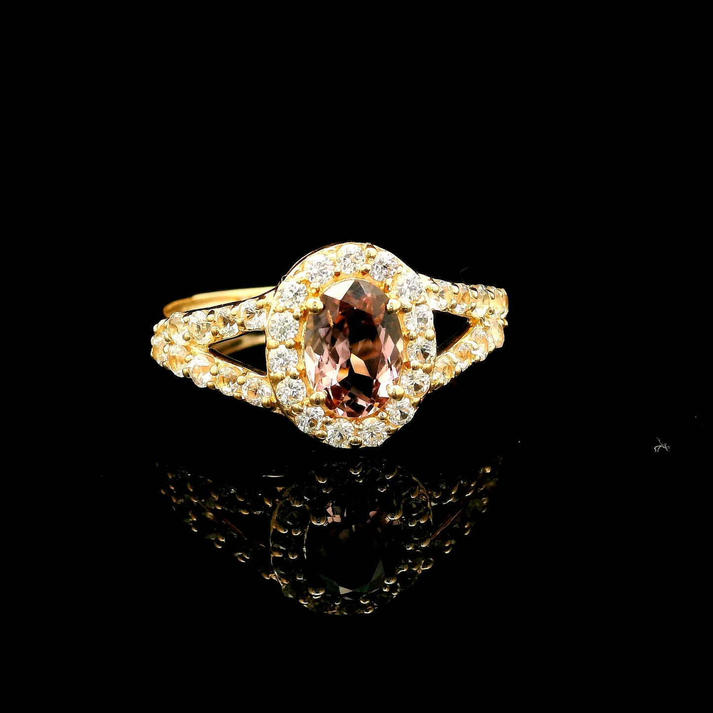 1.45 Ct Oval Tourmaline 14K Gold Ring