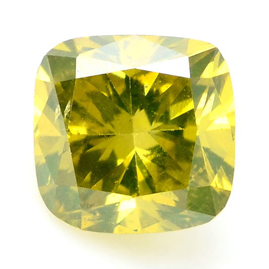 0.29 Carat Yellow Diamond Cushion Loose Gemstone
