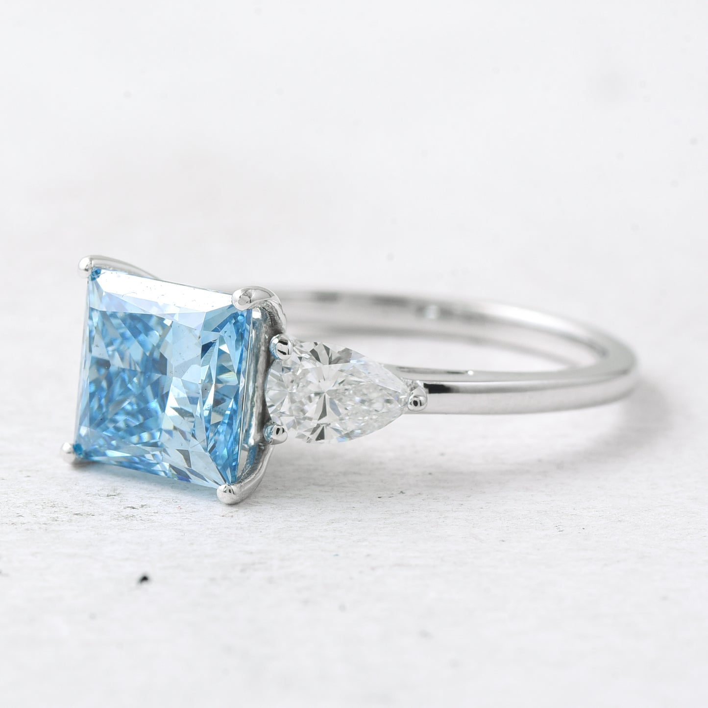 3.27 Ct Princess Lab Grown Diamond 14K Gold Ring