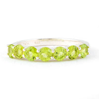 1.57 Ct Round Peridot, 925 Sterling Silver Ring