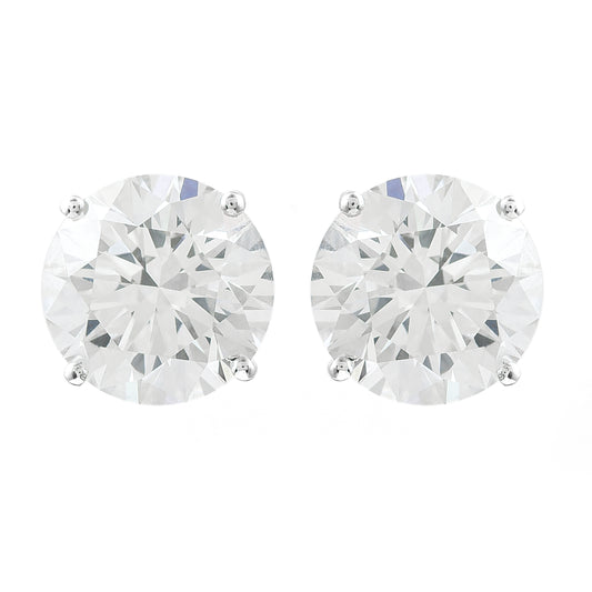4.09 Carats Lab Grown Diamond 14K Gold Earrings