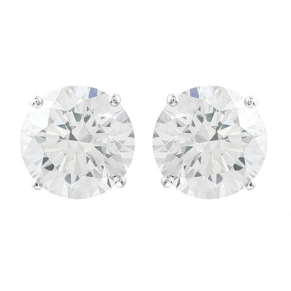 4.09 Carats Lab Grown Diamond 14K Gold Earrings