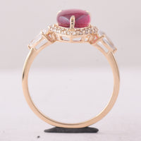 3.05 Ct Pear Tourmaline 9K Gold Ring