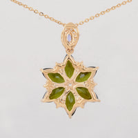 2.42 Ct Marquise Multi Tourmaline 14K Gold Pendant